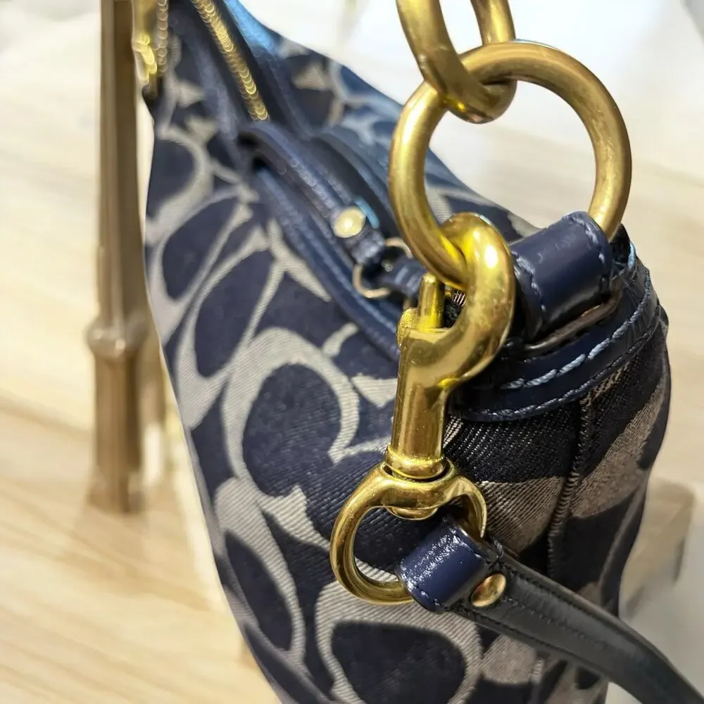 Y2K Coach 12549 Legacy Signature Denim Hobo Bag & 41718 Wristlet